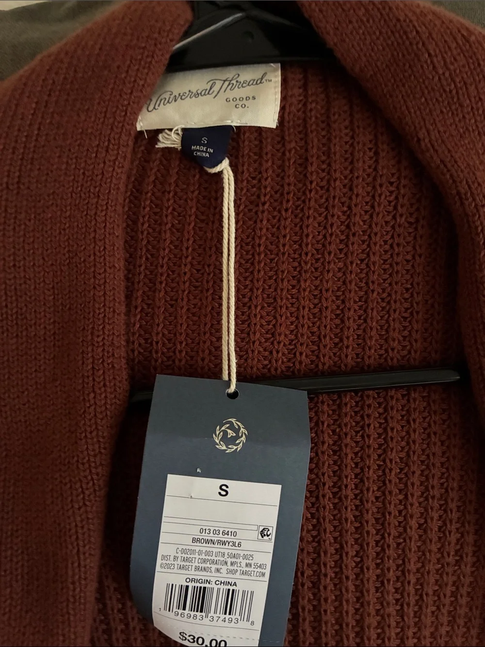 Universal Thread Open-Front Cardigan - Rust - Picture 3 of 7